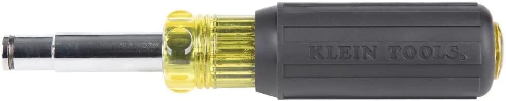 Klein Tools 32500MAG Magnetic Multi-Bit Screwdriver / Nut Driver, 11-in-1 Multi Tool with 8 Bits, 3 Nut Driver Sizes, Cushion Grip Handle