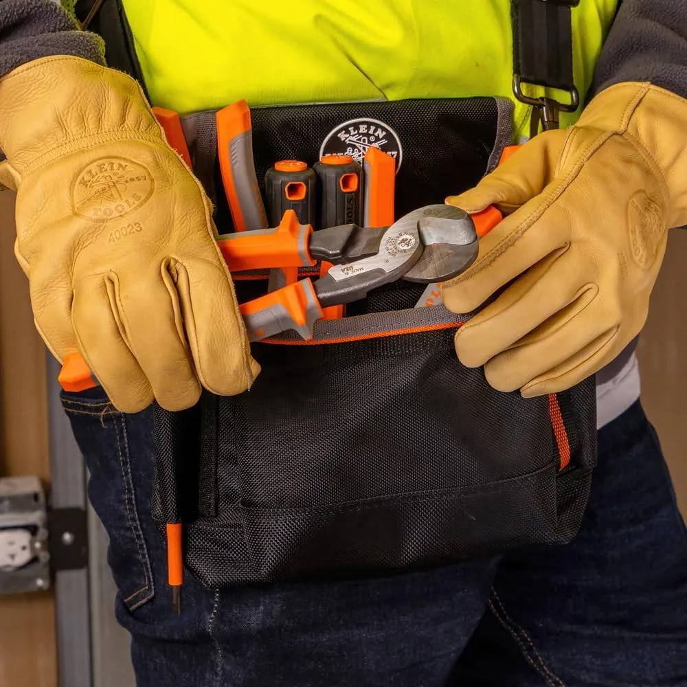 Klein Tools 63225RINS Insulated High-Leverage Precision Cable Cutter, Made in USA, for Aluminum, Copper and Communications Cable, 9-Inch