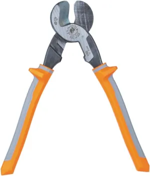 Klein Tools 63225RINS Insulated High-Leverage Precision Cable Cutter, Made in USA, for Aluminum, Copper and Communications Cable, 9-Inch