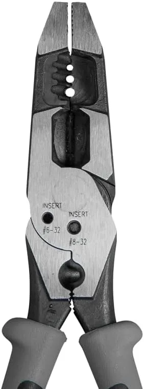 Klein Tools J215-8CR Multitool Pliers, Hybrid Multi Purpose Tool / Crimper, Wire Stripper, Bolt Shearing, Wire Grabbing, Twisting, Looping
