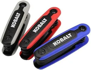 Kobalt 498862 25-Key Folding Hex Key Set, Inch/Metric/Torx 3-Pack