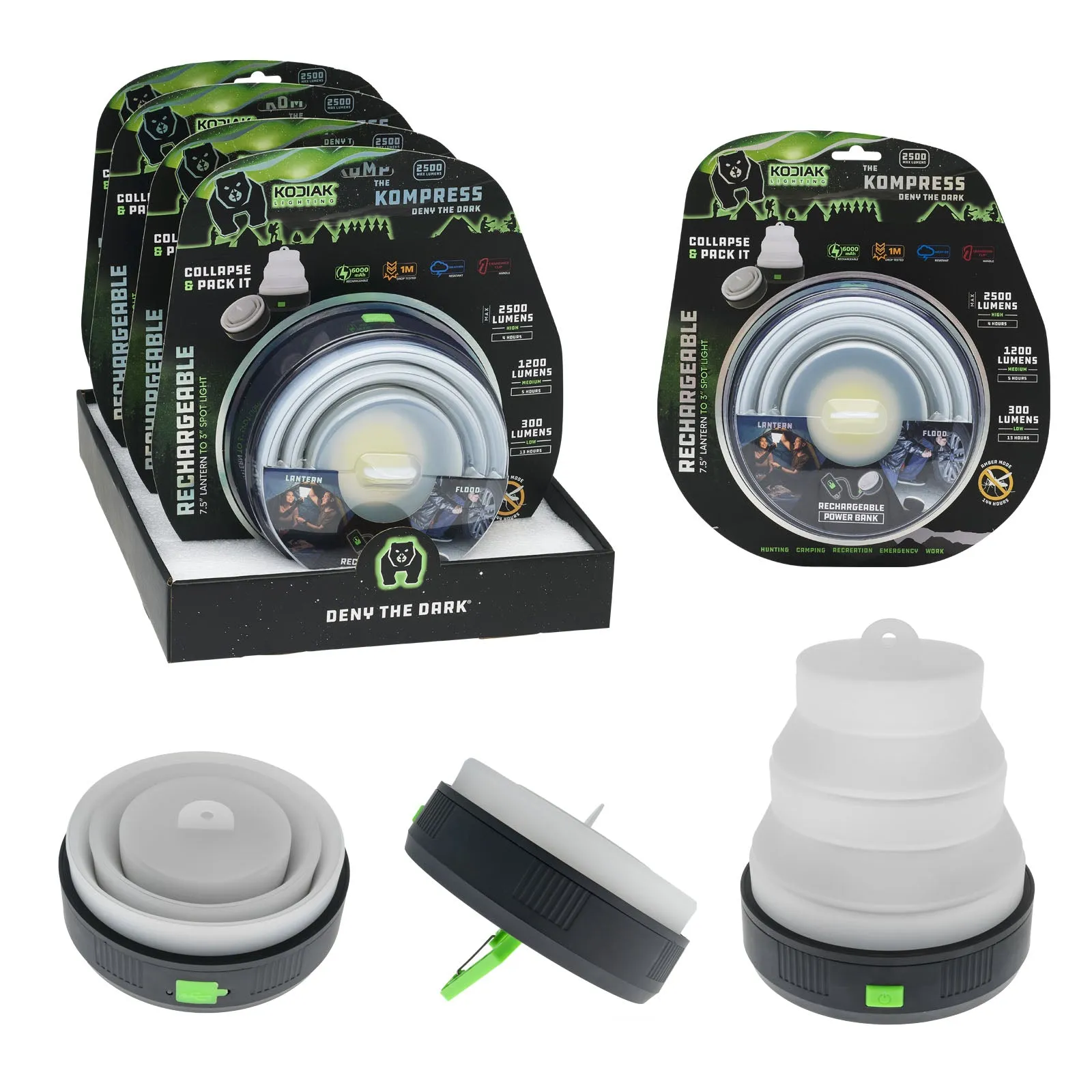 Kodiak® Kompress Rechargeable Pop Up Lantern
