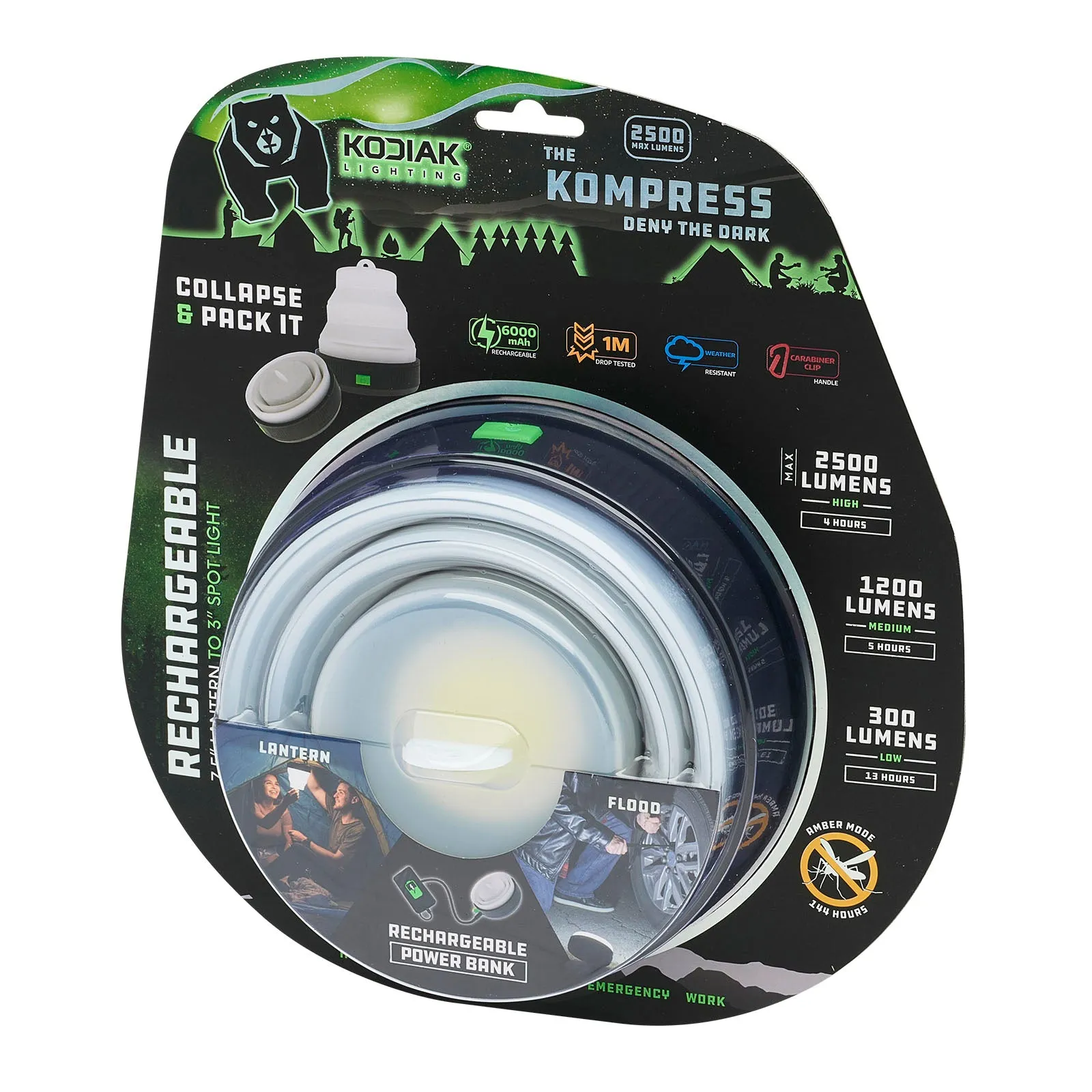 Kodiak® Kompress Rechargeable Pop Up Lantern