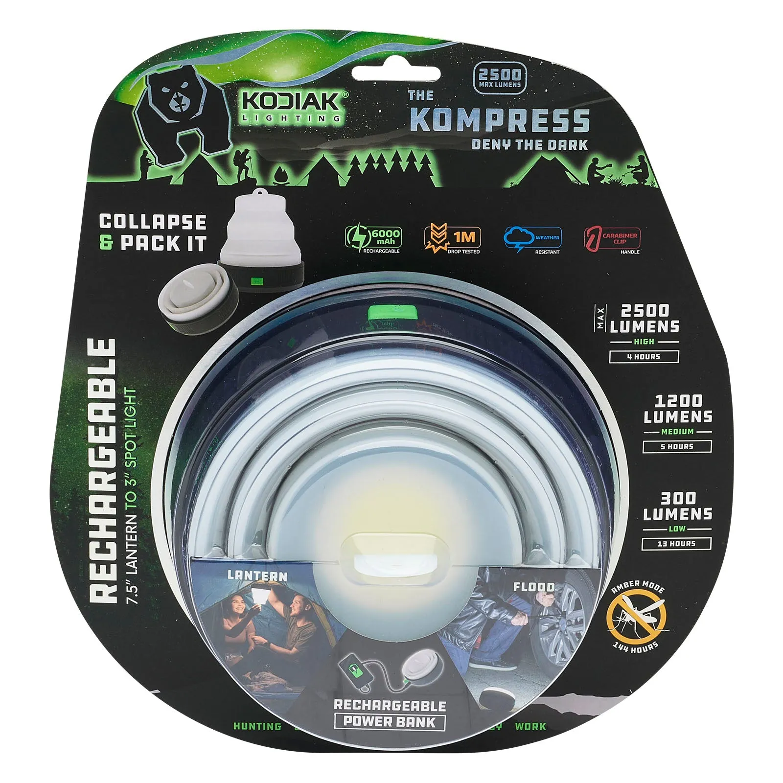 Kodiak® Kompress Rechargeable Pop Up Lantern