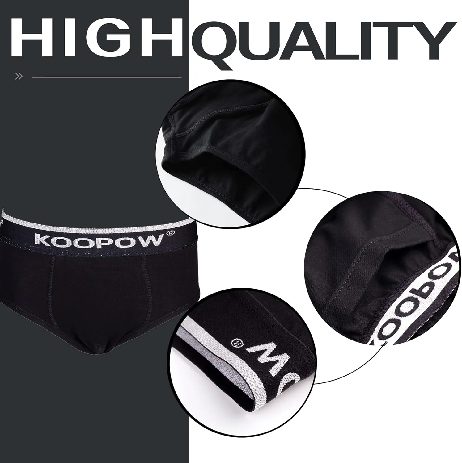 KOOPOW Youth Boys Baseball Cup Briefs With Soft Protective Athletic Underwear for Football, Lacrosse