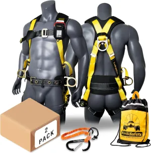 KwikSafety - Charlotte, NC - TYPHOON Ironworker Safety Harness [3 D-Ring, Tool Lanyard Loop] Construction ANSI Tested OSHA