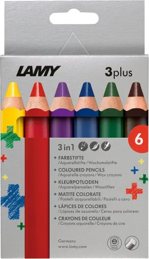Lamy 3plus Model 520 FH22002 Coloured Pencils Set of 6 in Folding Box