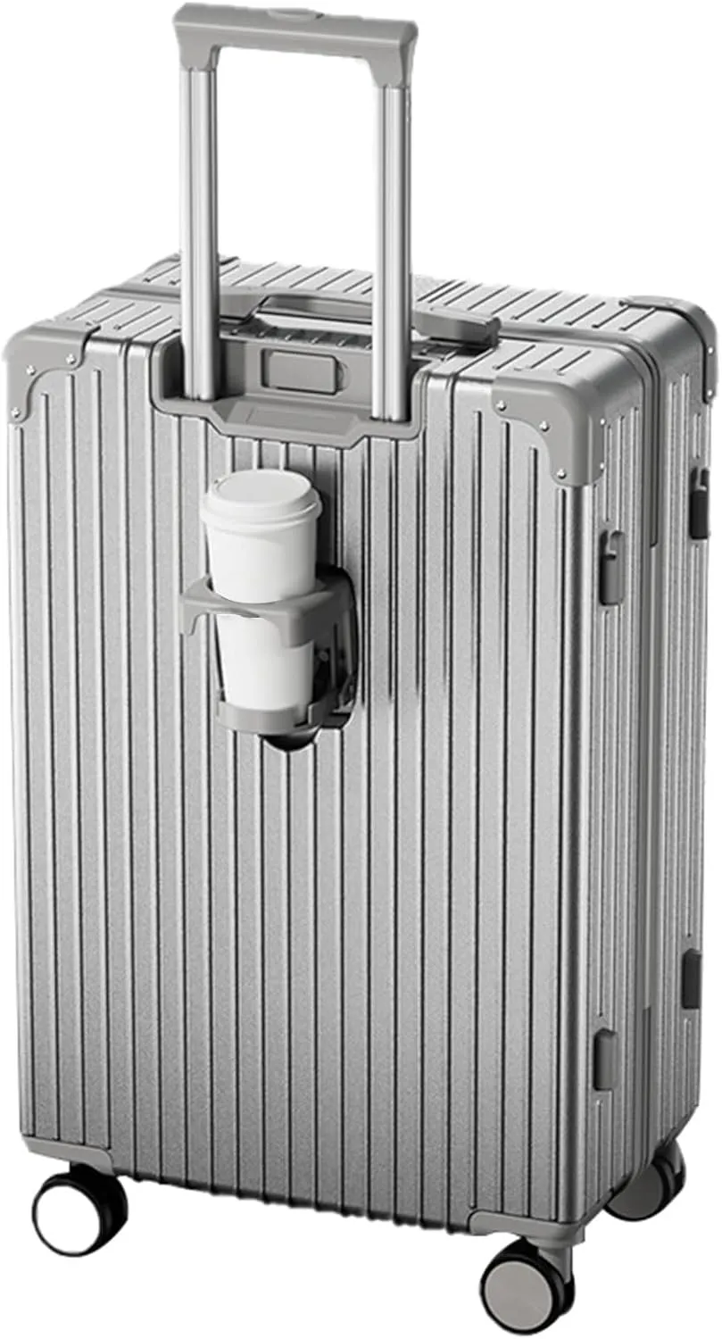 Large Luggage, Trolley Case With Spinner Wheels, Anti-theft, Anti-pick Combination Lock, Not Easy To Deform (Color : 22 Rack, Size : Silver)
