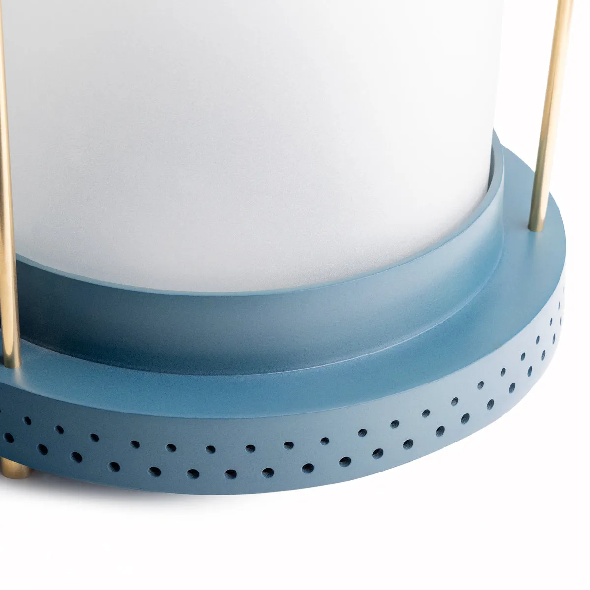 larger Stefan cordless lantern in Denim by the Novogratz