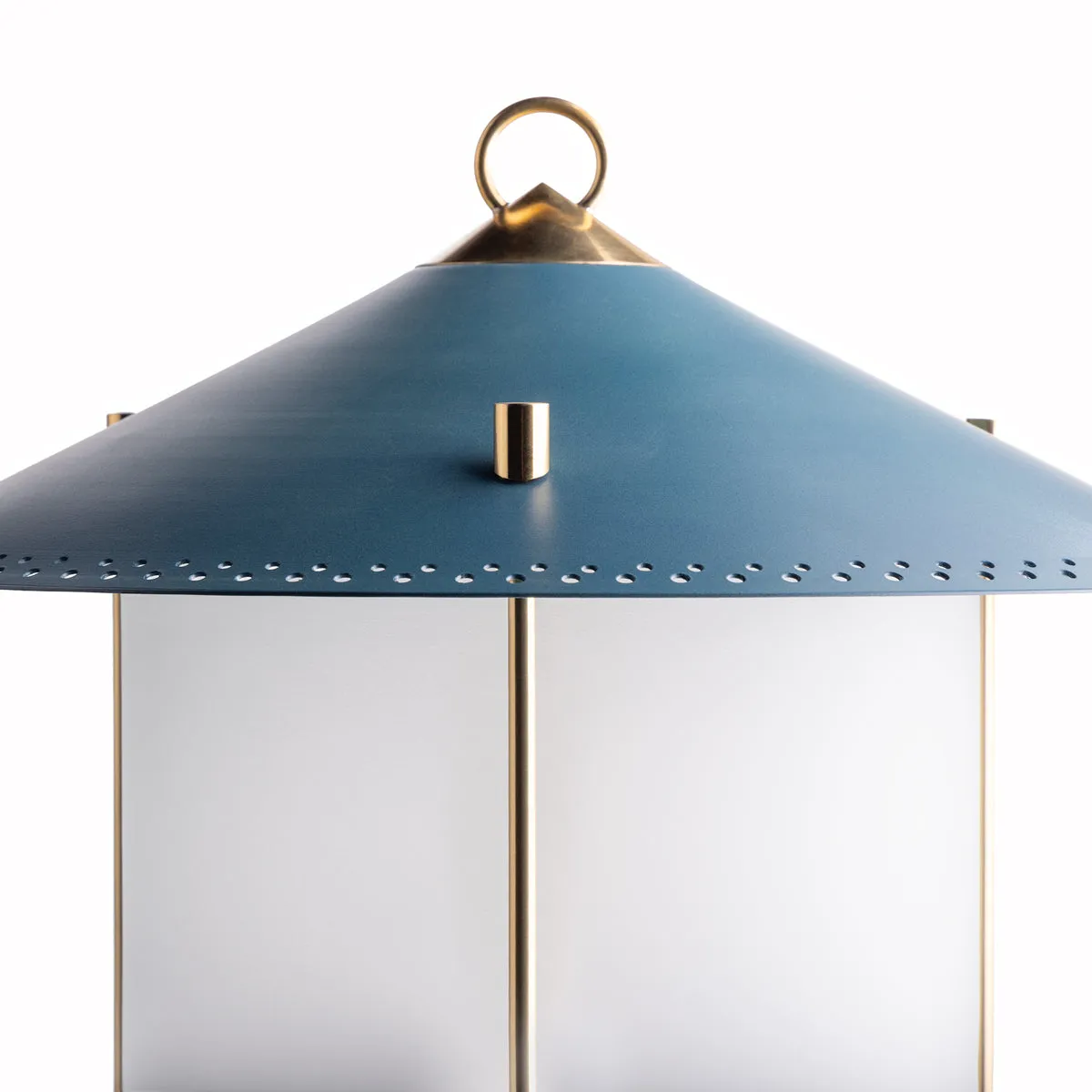 larger Stefan cordless lantern in Denim by the Novogratz