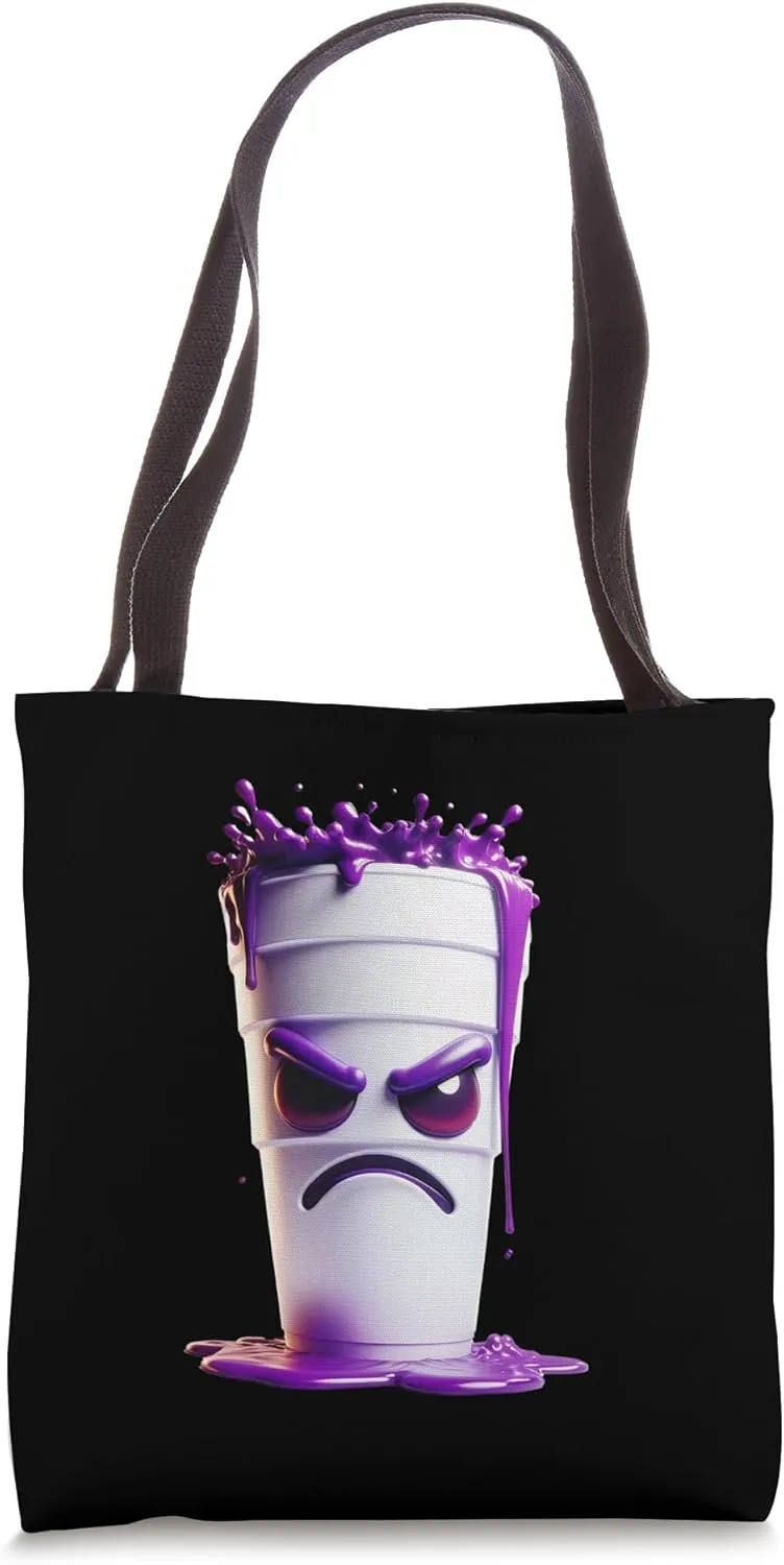 Lean shirts, Purple Drank, Dirty Double cup, Lean Line Tote Bag