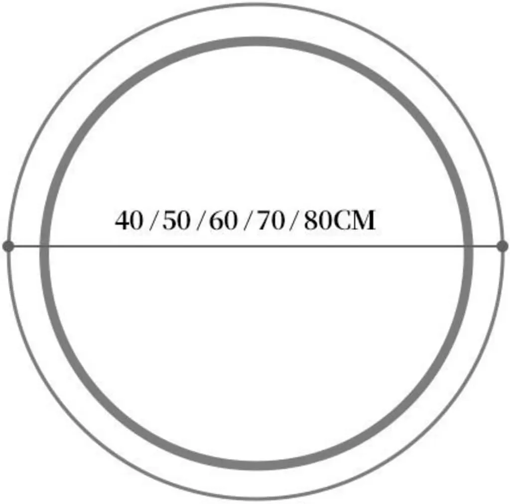 LED Circle Mirrors with Lights，Smart 3 Color，Smart Touch Button ，IP54 Waterproof，Shatterproof，Round Lighted，Circle Makeup Mirror，apply toHallway，Apartment，Bedroom ，Entryway ( Color : Neutral light , S