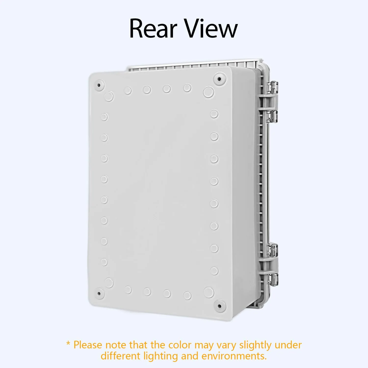 LeMotech Electrical Box, IP67 Waterproof Hinged Clear Cover Stainless Steel Latch Junction Box, ABS Plastic Electrical Enclosure with Mounting Plate,Wall Brackets, Cable Glands,11.8"x7.7"x5.2",Grey