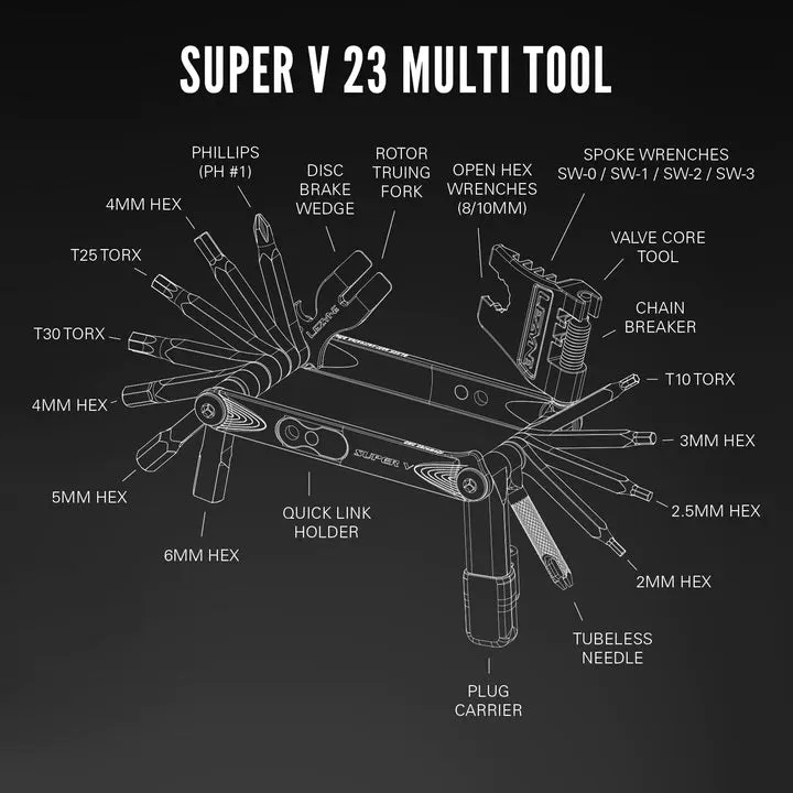 Lezyne 1-MT-SPRV-23V104 Super V23 Bicycle Multi-Tool