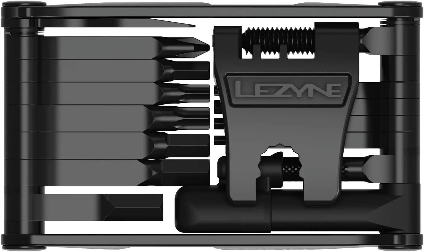 LEZYNE Super V23 Bicycle Multi-Tool, Anti-Corrosion Vanadium Bits, Tubeless Tire Plug Kit, Hex 2/2.5/3/4/5/6/8MM, T10/T25/T30, Chain Breaker, Bike Tool