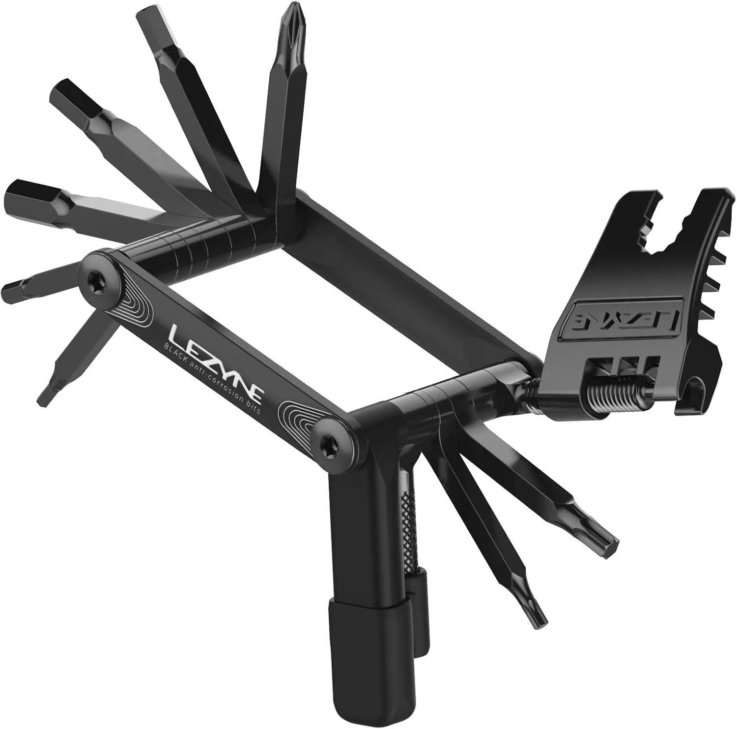 LEZYNE V PRO 17 Bicycle Multi-Tool, Anti-Corrosion Vanadium Bits, Tubeless Tire Plug Kit, HEX 2/3/4/5/6mm, T10/T25, Cross-Head, Bike Tool