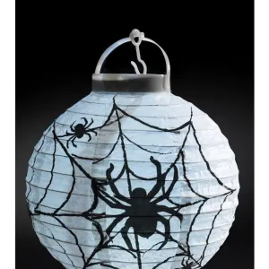 Light Up Led Paper Spider Web Lantern Adult White Unisex