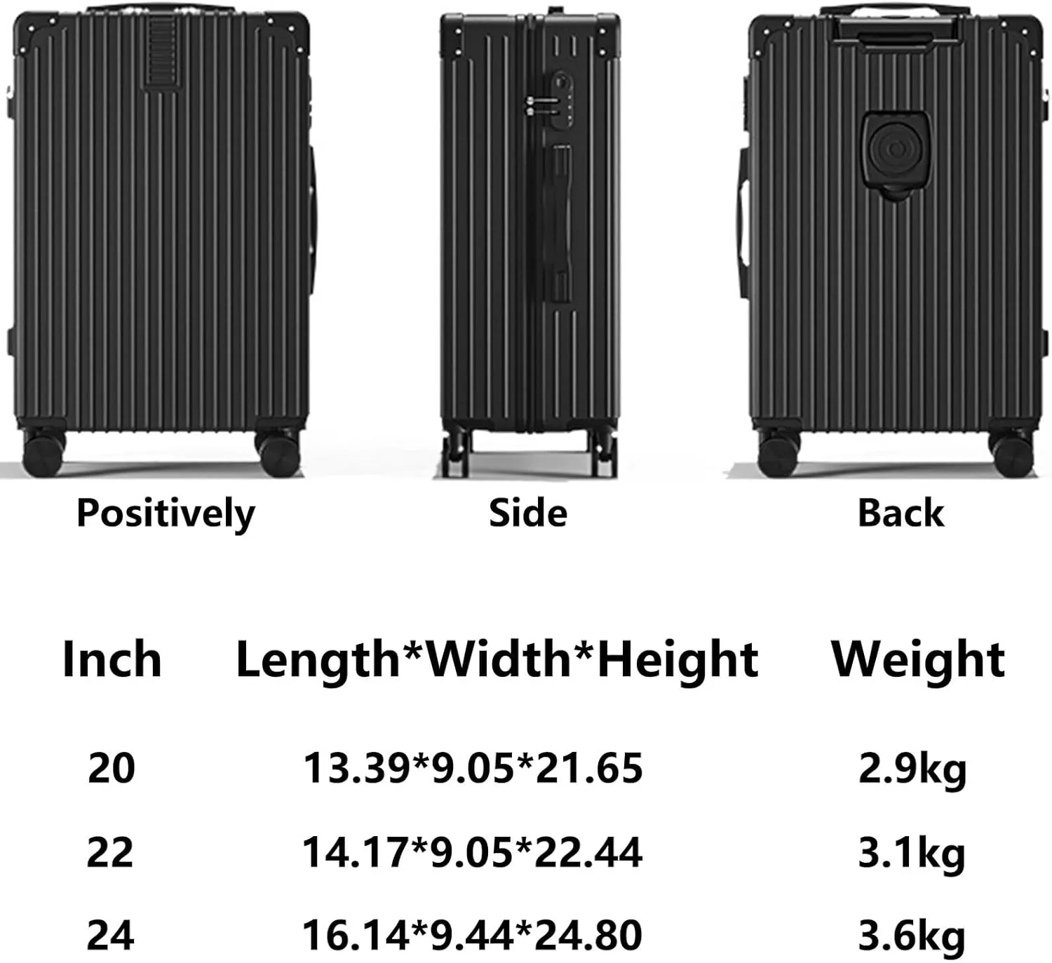 Lightweight Luggage, Trolley Case, Ergonomic Design Anti-friction And Anti-slip, Large Suitcase, Dustproof And Waterproof (Color : 22, Size : Rose)