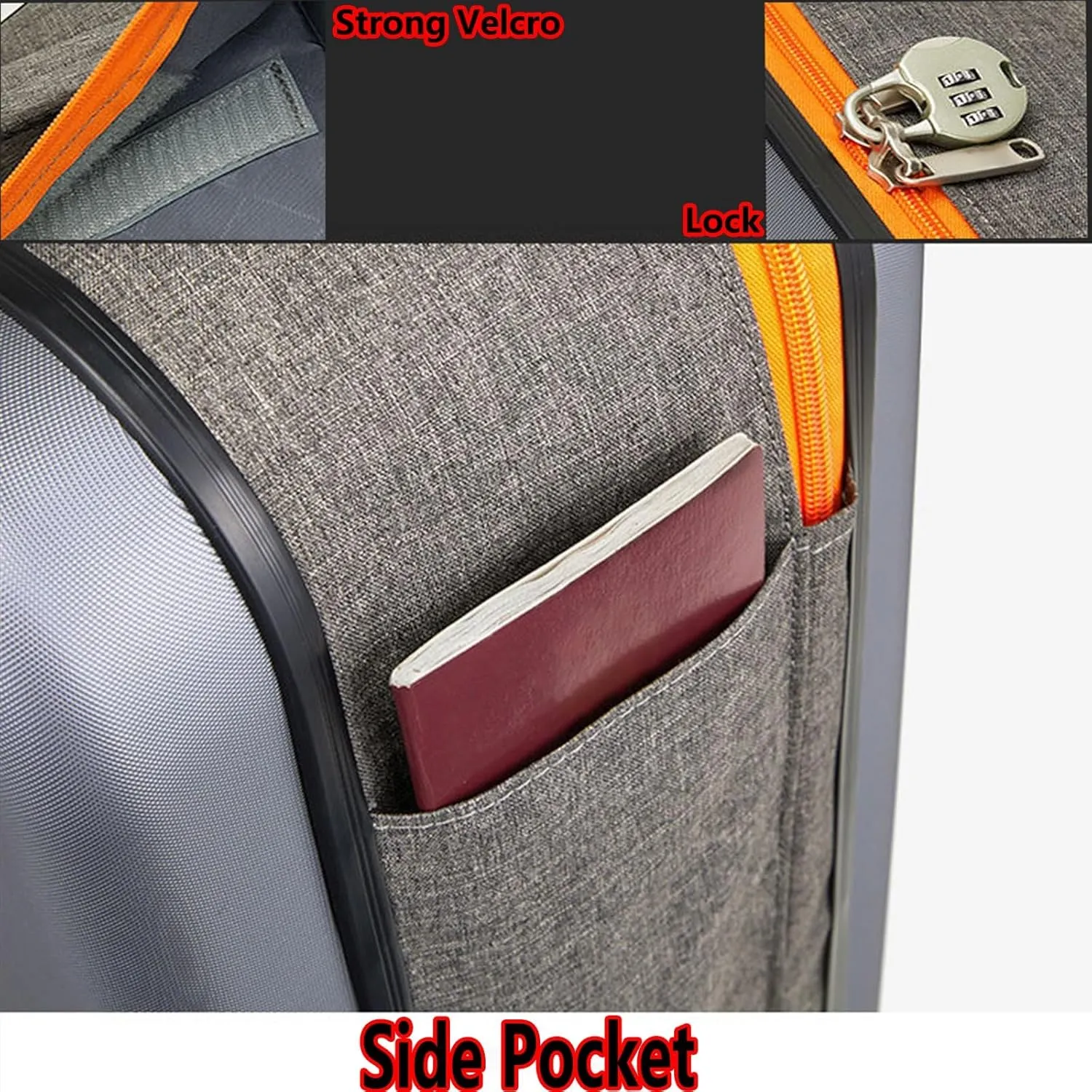 Lightweight Luggage, Trolley Case, Space Separation Design, Riot Proof Zipper, Dustproof And Waterproof, For Travel And School (Color : Red, Size : 24inch)