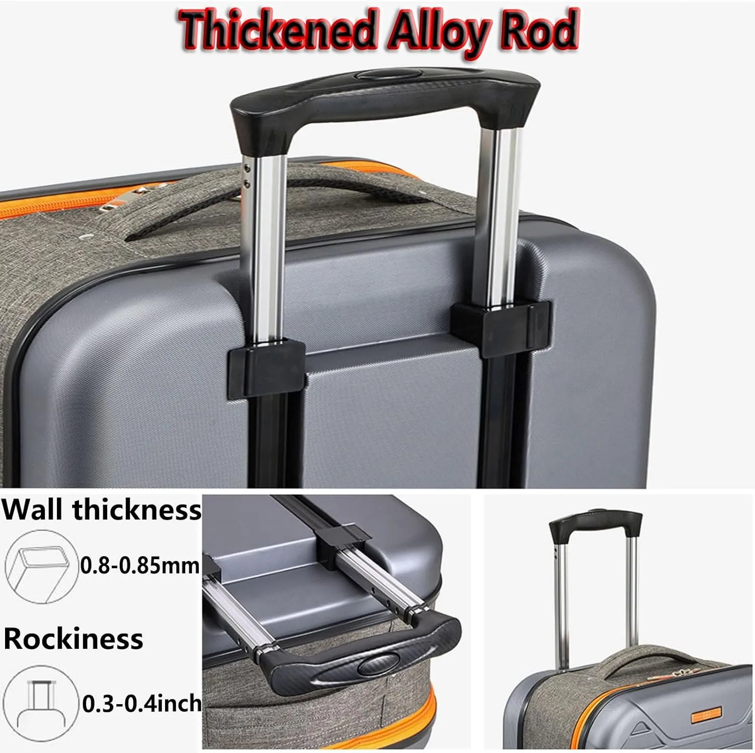 Lightweight Luggage, Trolley Case, Space Separation Design, Riot Proof Zipper, Dustproof And Waterproof, For Travel And School (Color : Red, Size : 24inch)