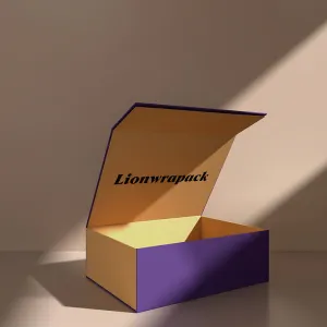Lionwrapack Customizable Sustainable Paper Gift Box for Clothing Shoes with Magnetic Closure