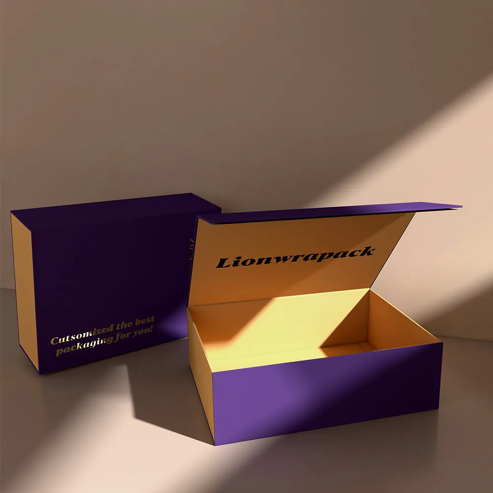 Lionwrapack Customizable Sustainable Paper Gift Box for Clothing Shoes with Magnetic Closure
