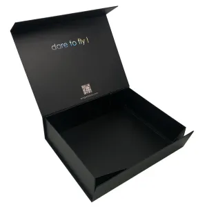 Lionwrapack Flap Lid folding box Packaging large Cardboard magnet box Black Magnetic Boxes