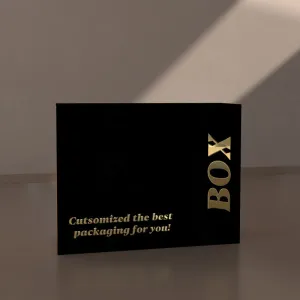 Lionwrapack's Eco-Friendly Folding Gift Box with Magnetic Lid in Black