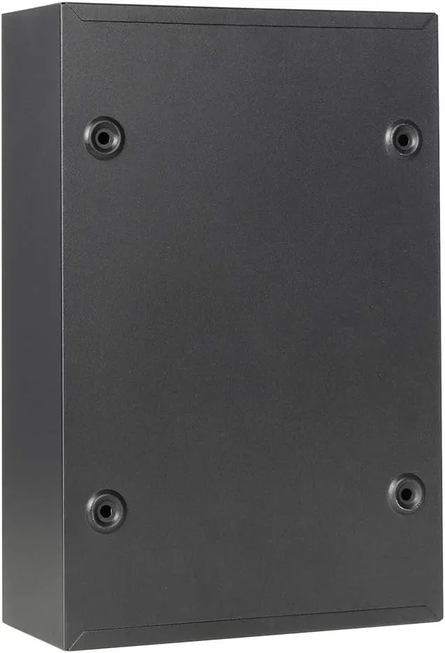 Lockable Mailboxes with Combination,safes,Outdoor Wall Mounted Mail Box with Large Capacity,12.6 x 8.46 x 3.35 Inch, Black (Medium, Black with Combination Lock)