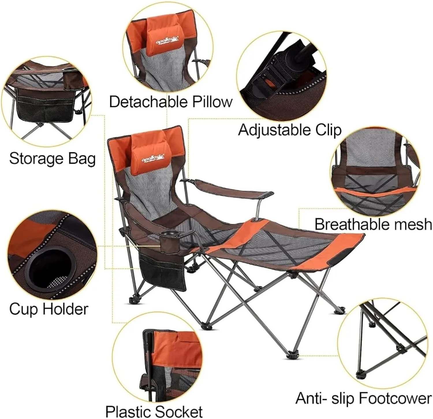 Lounge Folding Sun Lounger Folding Camping Chair Beach Chairs Mesh Reclining for Adults Portable Outdoor Lounger Lightweight Sun Chairs with Carry Bag