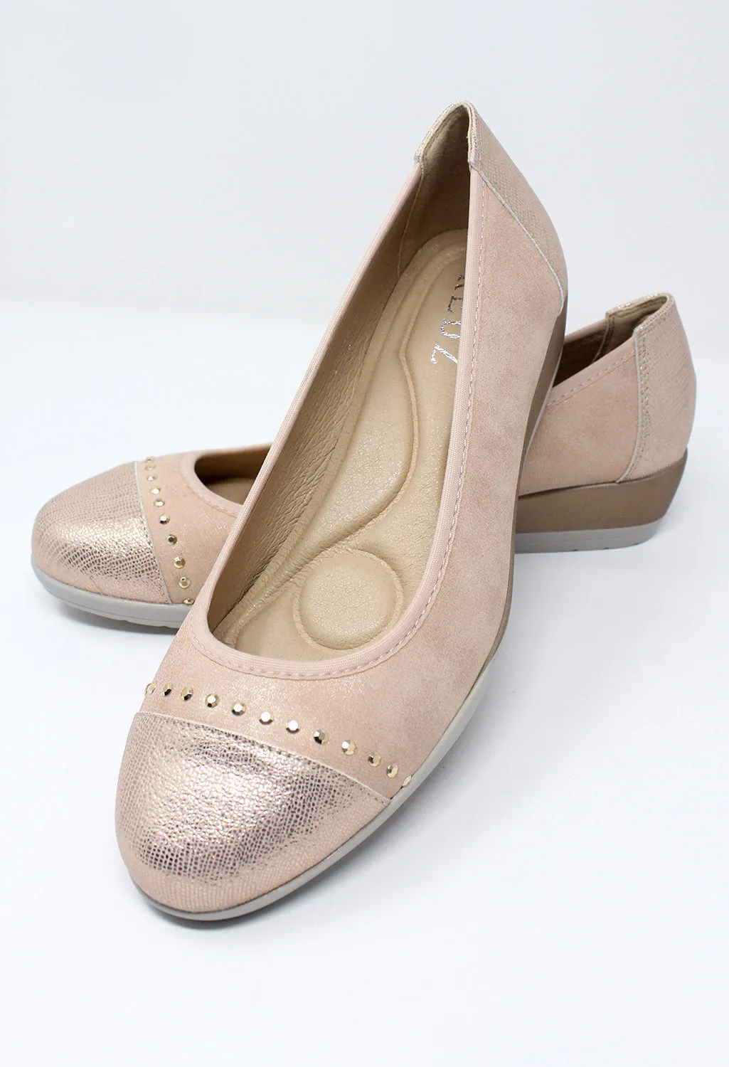 Low Wedge Pink Lightweight Pumps