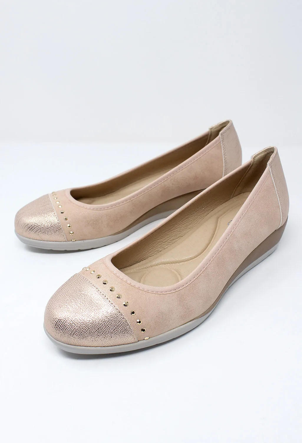 Low Wedge Pink Lightweight Pumps