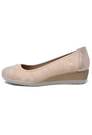 Low Wedge Pink Lightweight Pumps