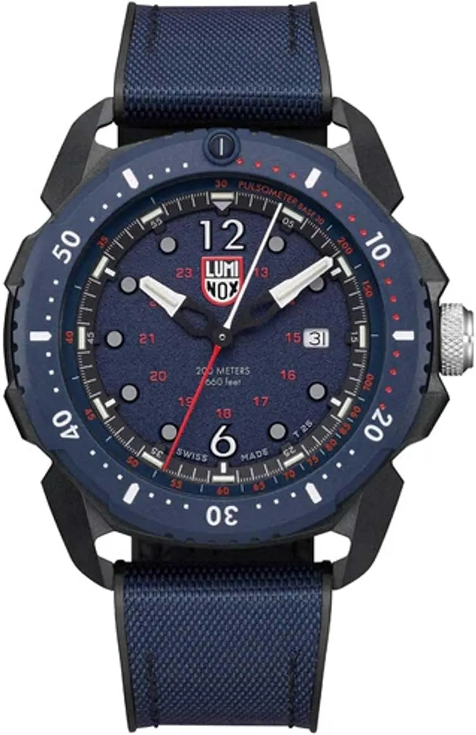 Luminox - ICE-SAR Arctic XL.1053 - Mens Watch - Watches for Men - 46mm - Swiss Quartz - 200M Water Resistant - Sapphire Crystal - CARBONOX Case - Pulsometer - Always Visible - Swiss Made