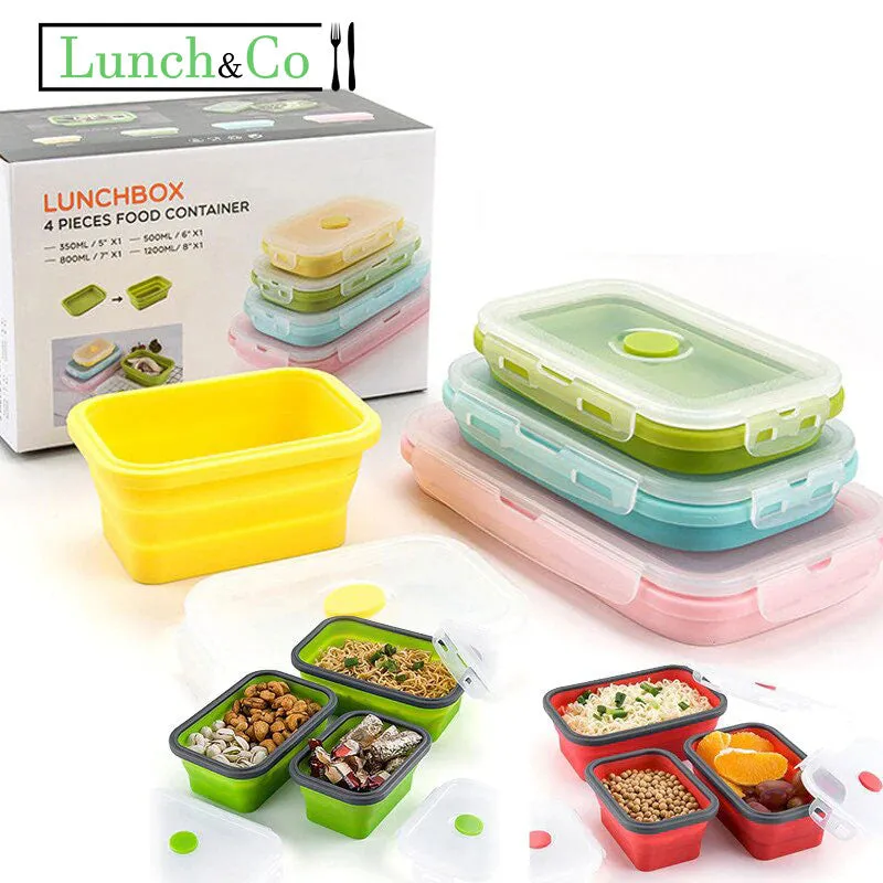 Lunch Box Jaune 4 Pièces