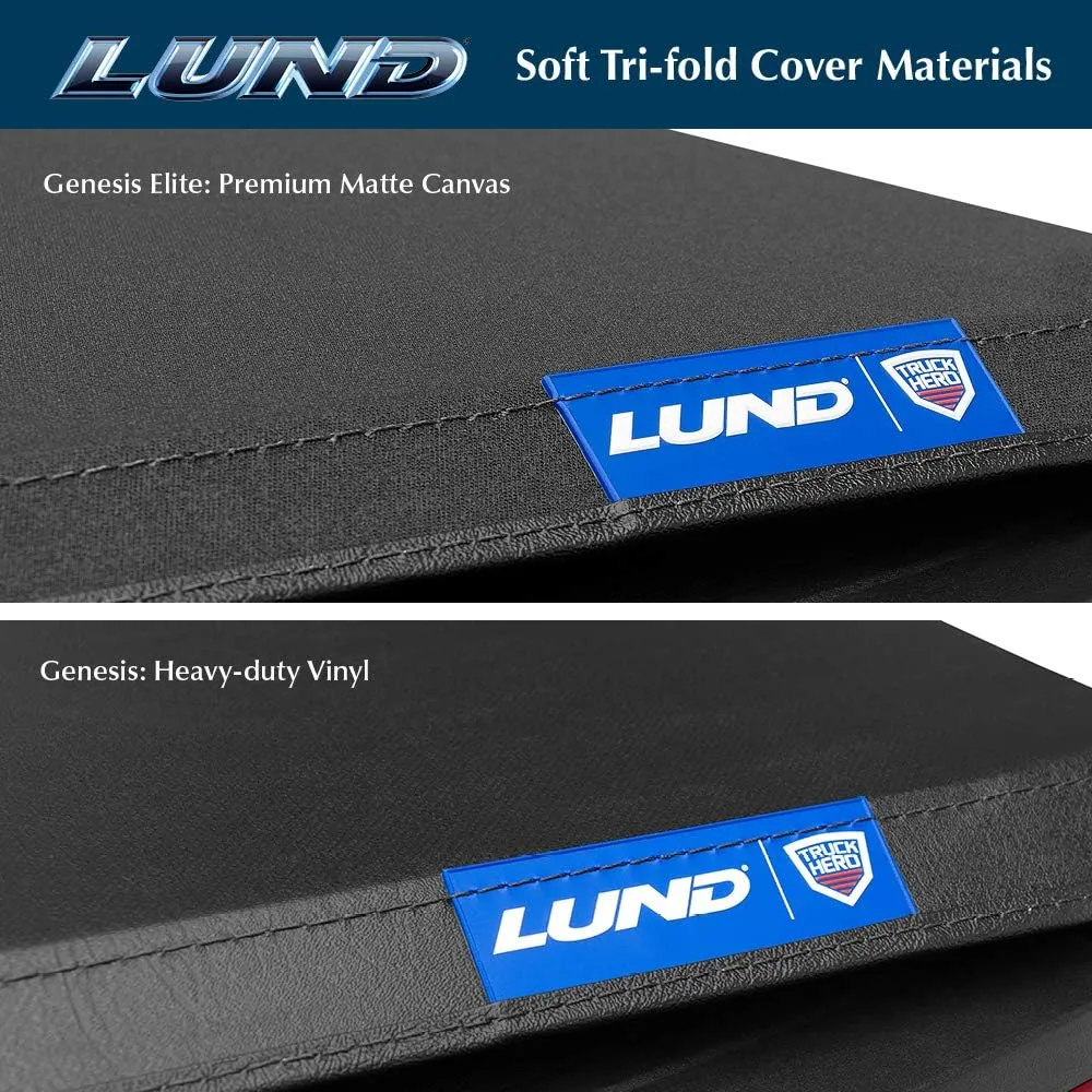 Lund Genesis Elite Tri-Fold Soft Folding Truck Bed Tonneau Cover | 95873 | Fits 2009 - 2014 Ford F-150 6' 7" Bed (78.8")