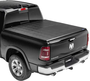 Lund Genesis Tri-Fold Soft Folding Truck Bed Tonneau Cover | 950164 | Fits 2019 - 2022 Dodge Ram 1500 6' 4" Bed (76.3")