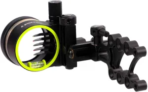 LWANO M2 Cpmpound Bow Sight - 5 Pin Archery Sight Short/Long Bar, Tool Less Windage & Elevation Adjustability, with 2X Magnification Sight Lens Kit