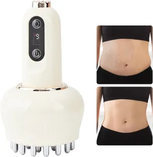 Lymphatic Drainage Massager & Anti Cellulite Massage Tool, Helps Reduce Stretch Marks & Cellulite, for Legs, Arms & Belly, Body Sculpting Machine with Microcurrent, Light, Heat & Vibration