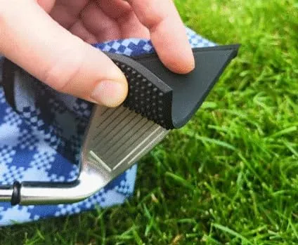 Magnetic 4-in-1 Multi Tool Golf Towel - Magnetic Towel - Silicone Brush - Groove Cleaner - Bag Clip - Microfiber Waffle Design - Men's and Women's Golf - Golf Gifts