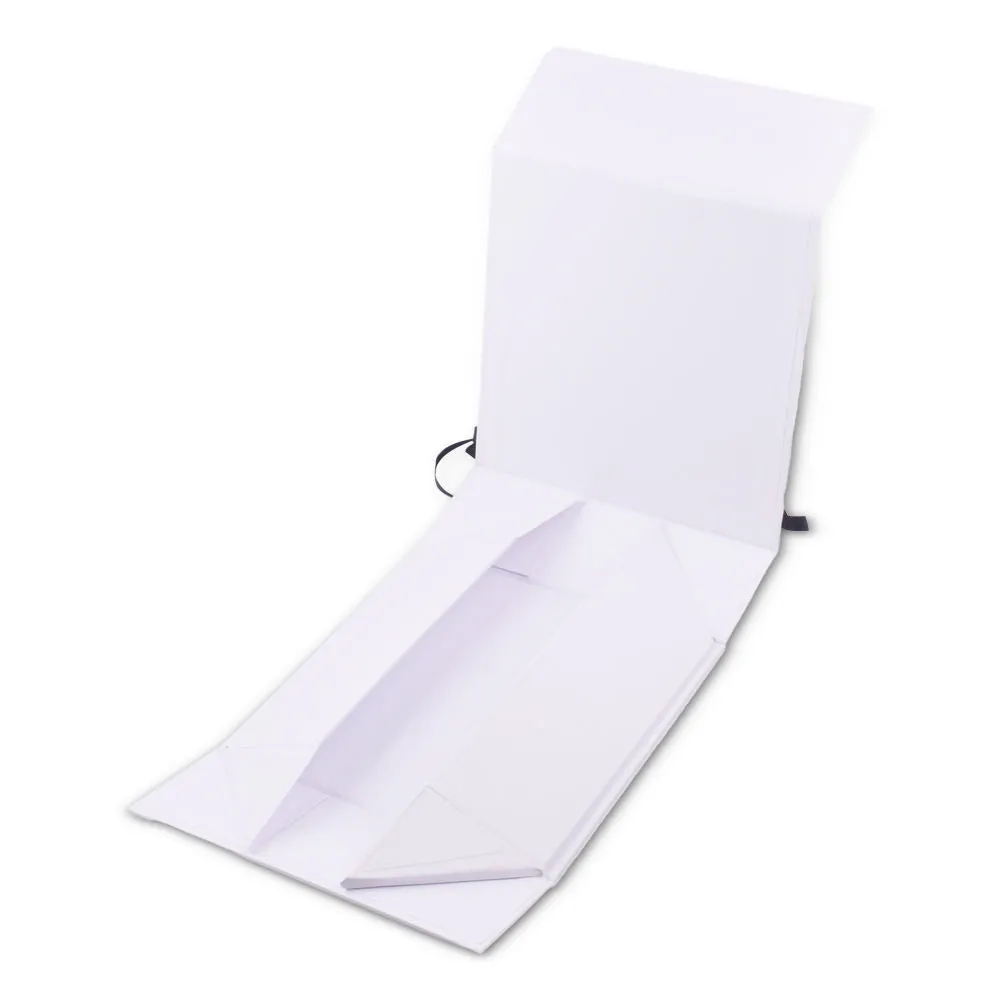 Magnetic Closure Folding Paper Gift Boxes With Ribbon