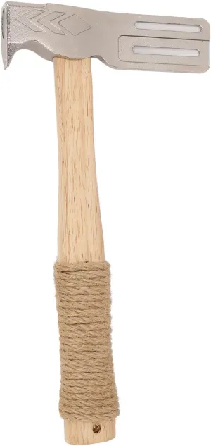 Magnetic Roofing Hammer, Built in Nail Claw, 28.2Oz Multifunctional Magnet Roofing Hatchet Anti Slip Rope Wrapped Handle for Professionals, Construction Workers
