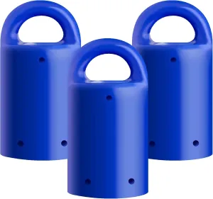 MagnetPal 3 pack Heavy-Duty Neodymium Anti-Rust Magnet, Best for Magnetic Stud Finder / Key Organizer / Indoor and Outdoor Multi Uses, Blue with Key Ring (SP-MPM3BL)
