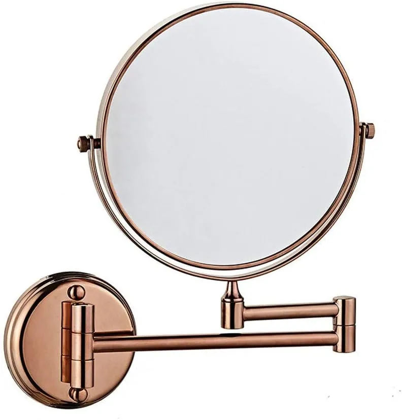 Makeup Mirror 8-inch Swivel Wall Mounted Mirror Extending Folding Bathroom Shaving Cosmetic Make Up Mirror