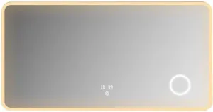 Makeup Mirror Led Anti-Fog Vanity Makeup Mirror Bathroom Smart Touch Screen Wall Mirror (Size : 130 * 80CM) (Size : 90 * 70CM)