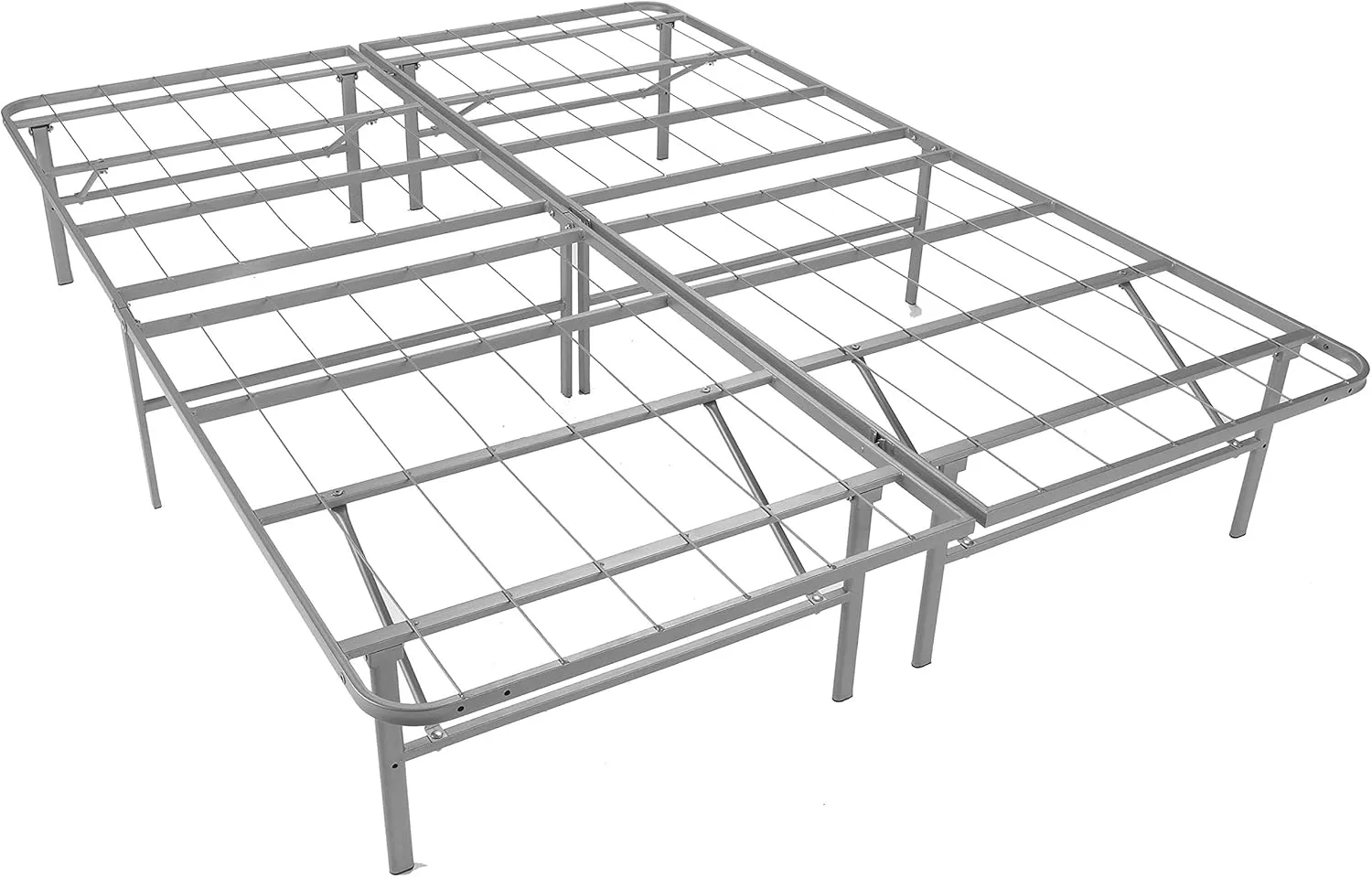 Mantua Premium Platform Bed Base in Silver, Replaces Box Spring and Bed Frame