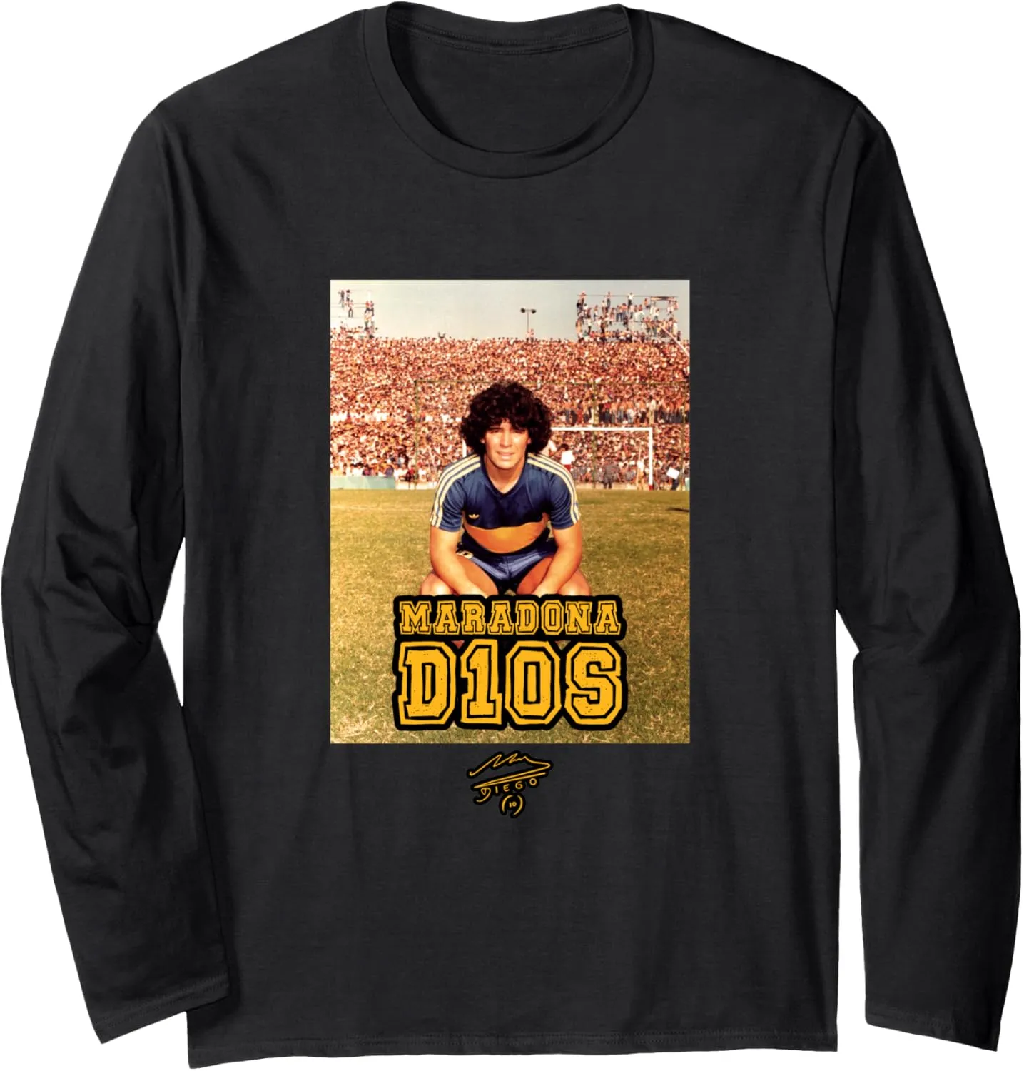 Maradona D10S Boca Juniors Long Sleeve T-Shirt