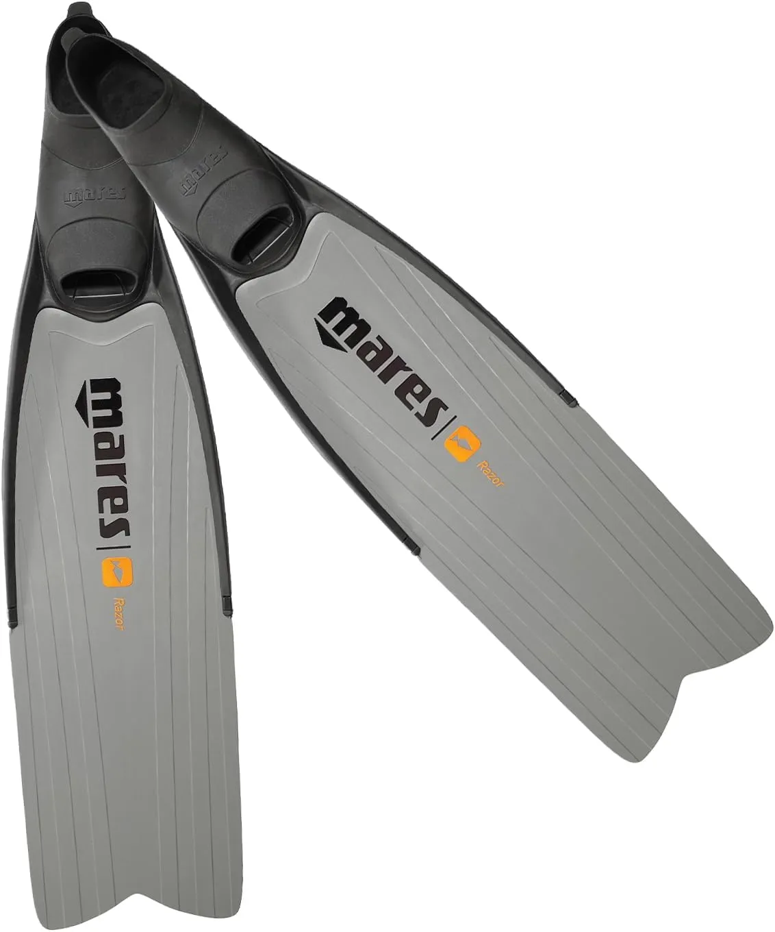 Mares Unisex Adult Razor Full Foot Swim Fins - Long Blade Flippers for Freediving & Spearfishing