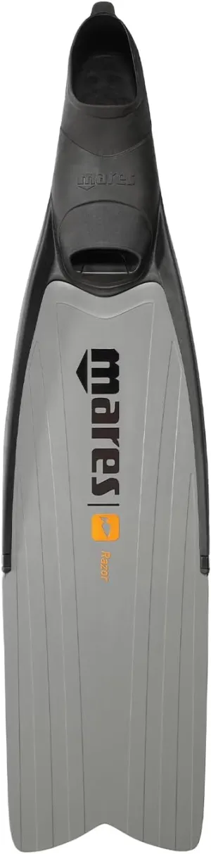 Mares Unisex Adult Razor Full Foot Swim Fins - Long Blade Flippers for Freediving & Spearfishing