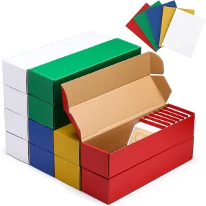 Marspark Trading Card Storage Boxes 12 Pack • 1000 Count with 36 Dividers Corrugated Cardboard Baseball Cards Storage Boxes Collectible Collection Cases for Sports, Tcg and More, 14.4 Inch